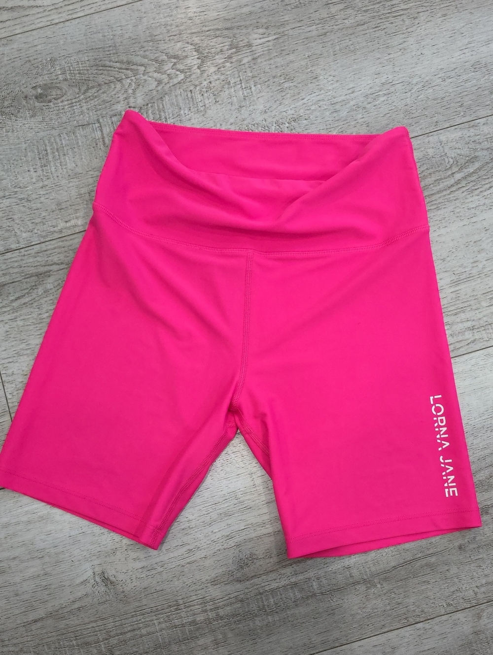 Lorna Jane Hot Pink High-Rise Bike Shorts